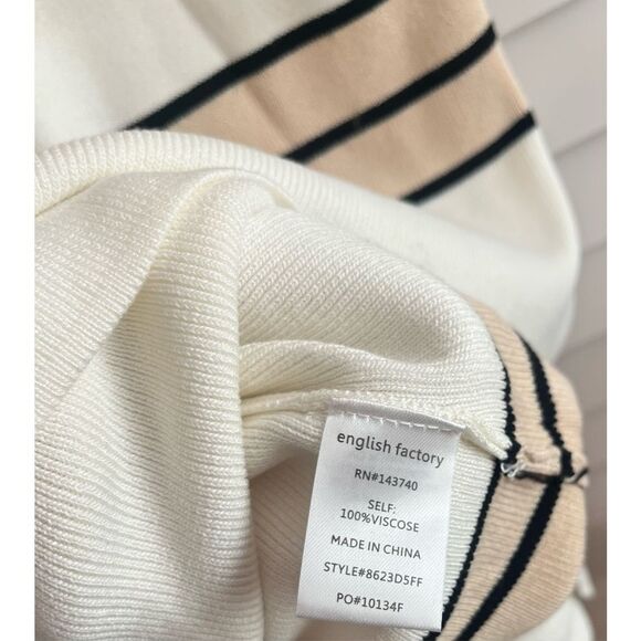 NWT English Factory C’est La Vie Midi Knit Dress Size Medium - Picture 5 of 5